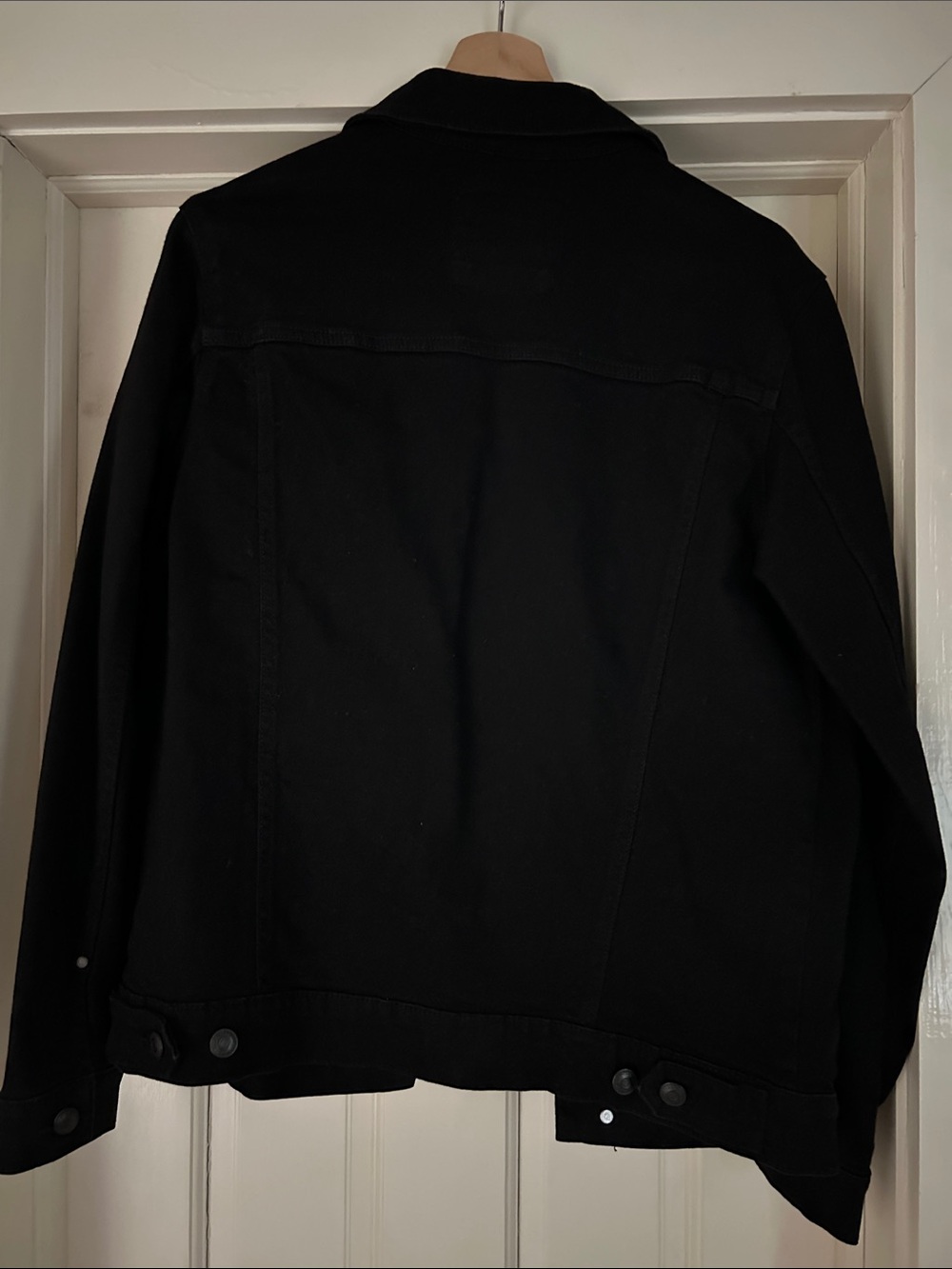 Zara Black Denim Trucker Jacket - Picture 3 of 8